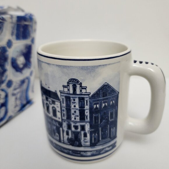 Delfts Blue Delfino Holland Amsterdam Handpainted Collectible Mug - Picture 8 of 10